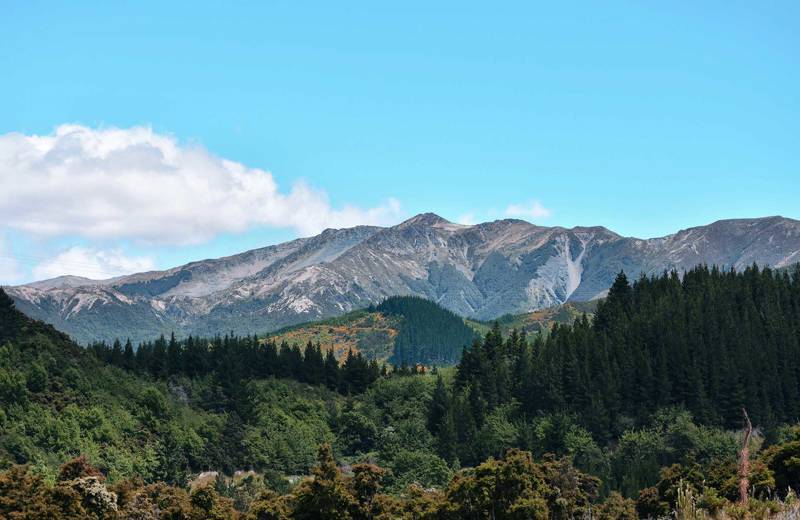 New Zealand South Island Hanmer Springs Mountain Range