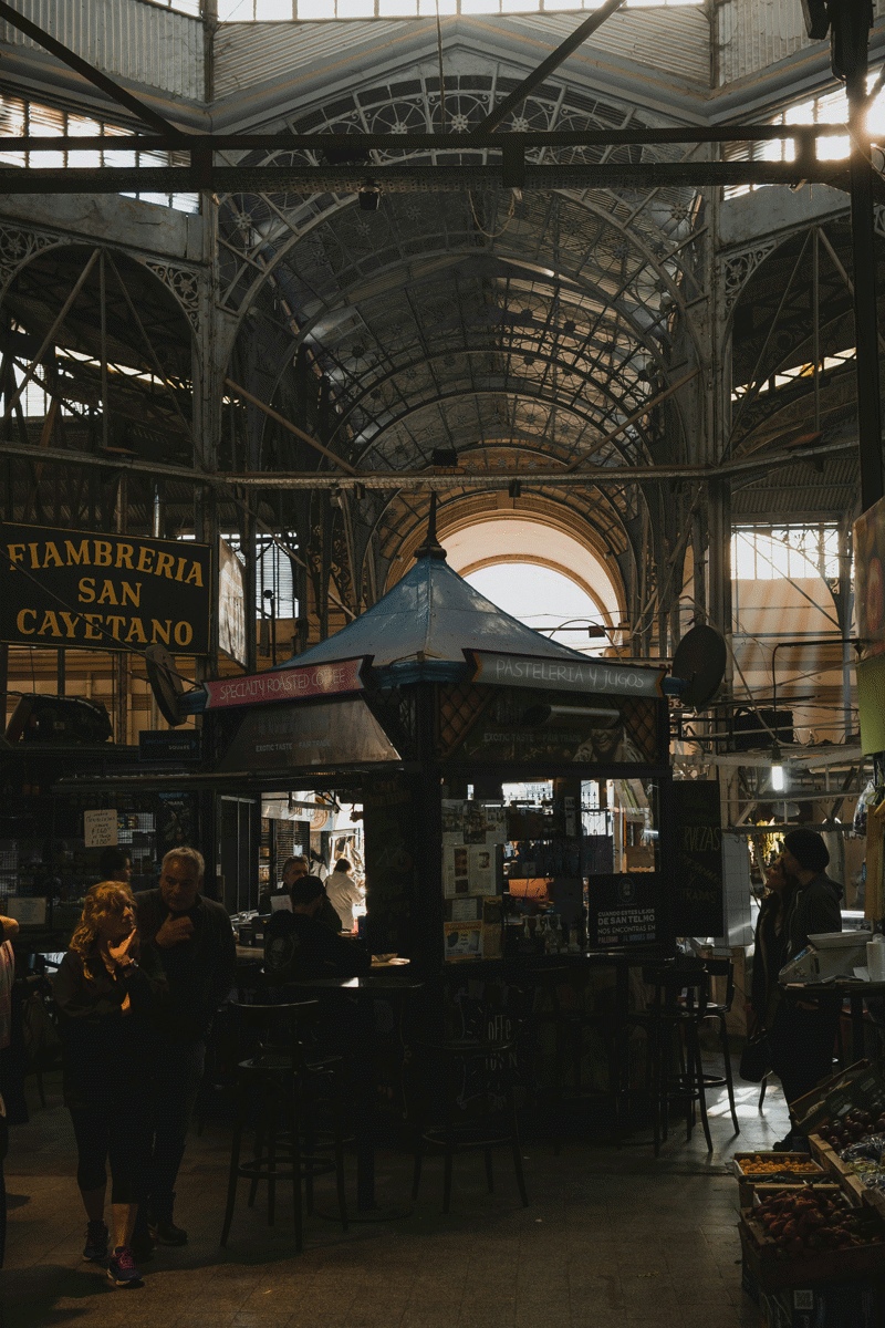 Inside of Mercado de San Telmo in Buenos Aires